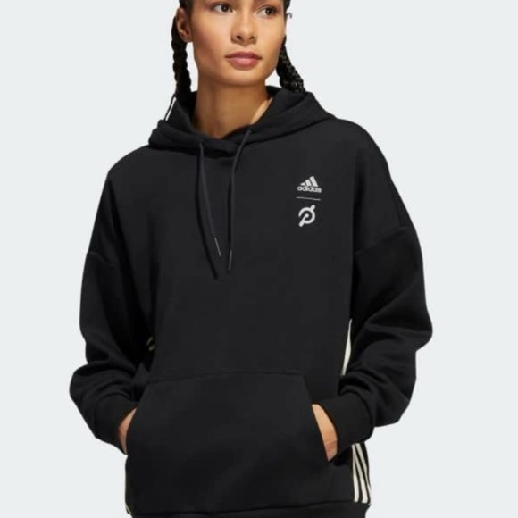 Adidas Peloton Black Hoodie with Neon Green Accents Capable of Greatness - Picture 1 of 5